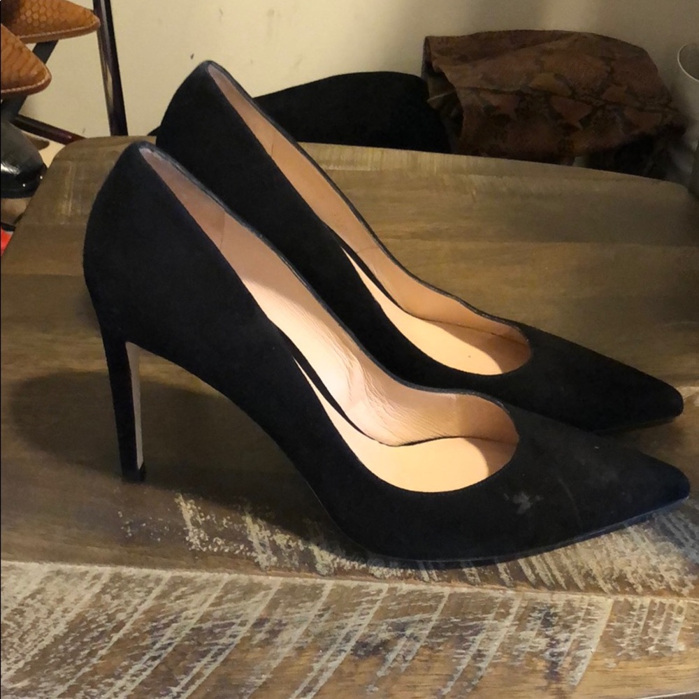 Black suede Stuart weitzman heels